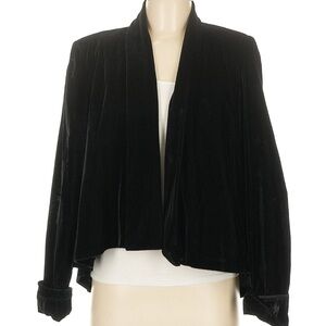 Elegant Black Velvet Jacket, size medium